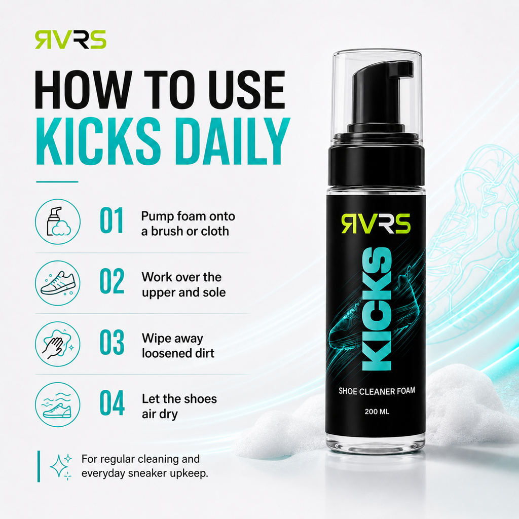 RVRS KICKS DAILY how to use pump clean wipe and air dry