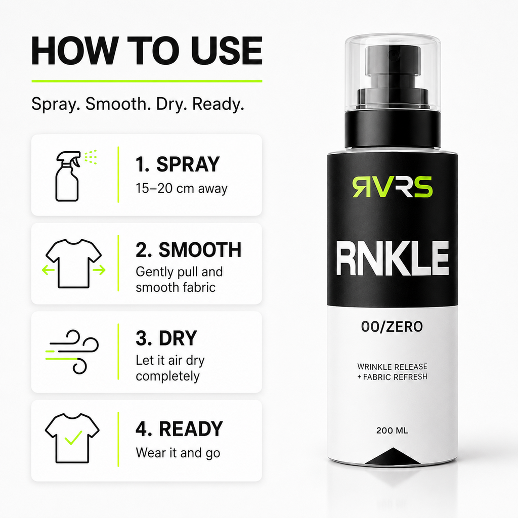 RVRS RNKLE 00 ZERO how to use spray smooth dry ready
