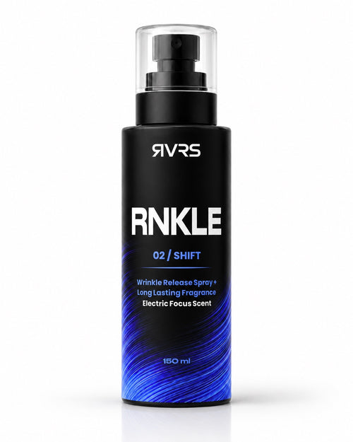 RVRS RNKLE 02 SHIFT wrinkle release spray with long lasting electric focus fragrance 150 ML