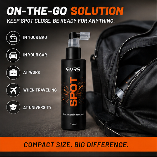 RVRS SPOT on the go stain solution for bag car work travel and university